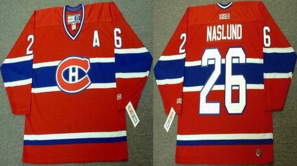 2019 Men Montreal Canadiens #26 Naslund Red CCM NHL jerseys->montreal canadiens->NHL Jersey